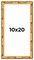 10x20 Bamboo Picture Frame with UV-Resistant Acrylic & Acid Free Backing, Available in 4 Finishes - Brown, Black, Gold, and Natural